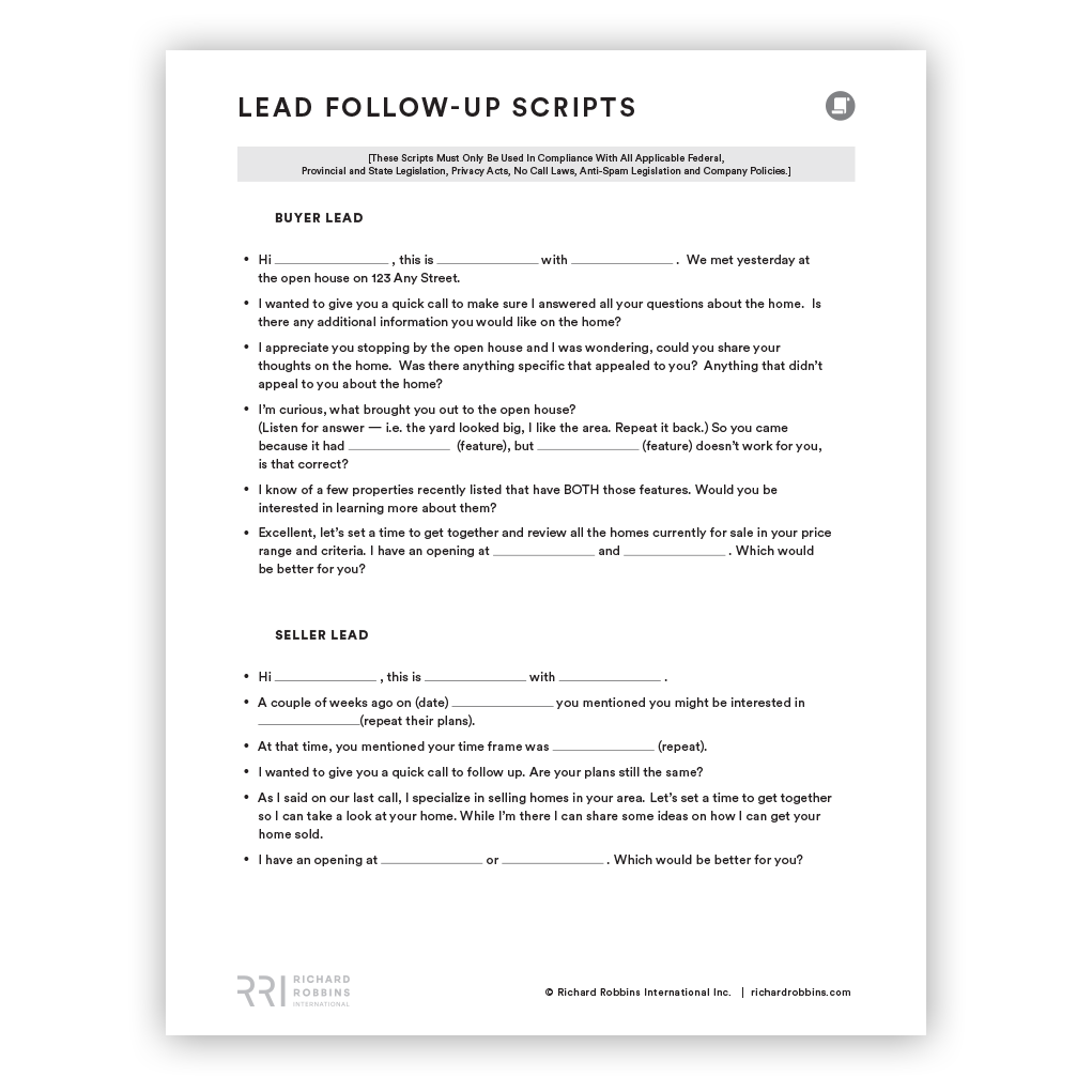 Lead Follow-Up Script