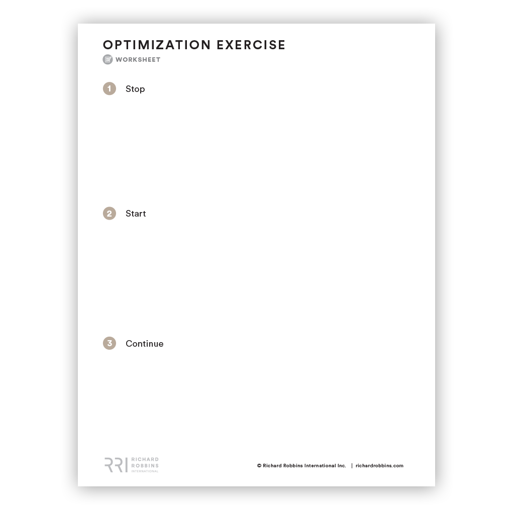 Optimization Exercise Fillable PDF